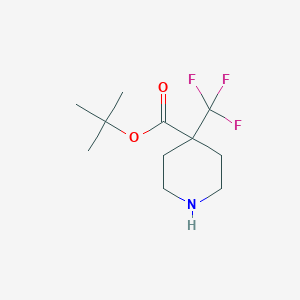 molecular formula C11H18F3NO2 B2896090 Tert-butyl 4-(trifluoromethyl)piperidine-4-carboxylate CAS No. 2248347-98-8