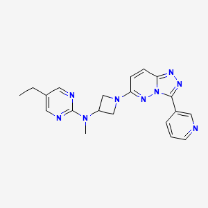 molecular formula C20H21N9 B2896092 5-Ethyl-N-methyl-N-[1-(3-pyridin-3-yl-[1,2,4]triazolo[4,3-b]pyridazin-6-yl)azetidin-3-yl]pyrimidin-2-amine CAS No. 2379995-93-2
