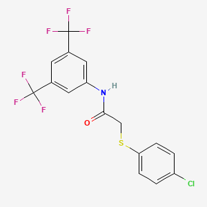 N-[3,5-bis(trifluoromethyl)phenyl]-2-[(4-chlorophenyl)sulfanyl]acetamide