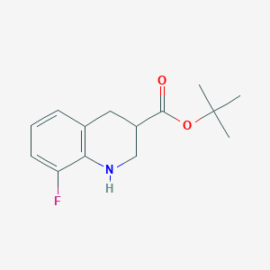 molecular formula C14H18FNO2 B2896102 Tert-butyl 8-fluoro-1,2,3,4-tetrahydroquinoline-3-carboxylate CAS No. 2248323-54-6