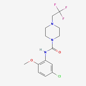 B2896121 N-(5-chloro-2-methoxyphenyl)-4-(2,2,2-trifluoroethyl)piperazine-1-carboxamide CAS No. 1206995-03-0