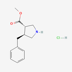 molecular formula C13H18ClNO2 B2896125 甲基 (3S,4S)-4-苄基吡咯烷-3-羧酸盐；盐酸盐 CAS No. 2227767-03-3