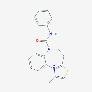 1-Methyl-6-(phenylcarbamoyl)-4,5,6-trihydrothiazolo[3,2-a][1,5]benzodiazepine-11-ium