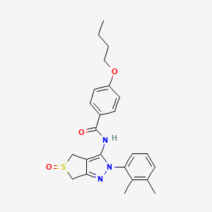 B2896131 4-butoxy-N-[2-(2,3-dimethylphenyl)-5-oxo-4,6-dihydrothieno[3,4-c]pyrazol-3-yl]benzamide CAS No. 1020453-25-1