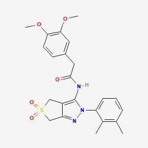 B2896135 2-(3,4-dimethoxyphenyl)-N-[2-(2,3-dimethylphenyl)-5,5-dioxo-4,6-dihydrothieno[3,4-c]pyrazol-3-yl]acetamide CAS No. 450339-08-9