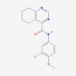 molecular formula C16H16ClN3O2 B2896138 N-(3-Chloro-4-methoxyphenyl)-5,6,7,8-tetrahydroquinazoline-4-carboxamide CAS No. 2415473-16-2