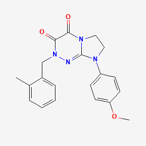 molecular formula C20H20N4O3 B2896152 8-(4-methoxyphenyl)-2-(2-methylbenzyl)-7,8-dihydroimidazo[2,1-c][1,2,4]triazine-3,4(2H,6H)-dione CAS No. 941995-98-8