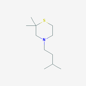 molecular formula C11H23NS B2896159 2,2-二甲基-4-(3-甲基丁基)硫代吗啉 CAS No. 1864431-03-7