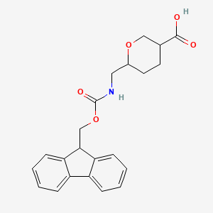 6-[(9H-Fluoren-9-ylmethoxycarbonylamino)methyl]oxane-3-carboxylic acid