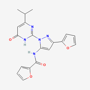 N-(3-(furan-2-yl)-1-(4-isopropyl-6-oxo-1,6-dihydropyrimidin-2-yl)-1H-pyrazol-5-yl)furan-2-carboxamide