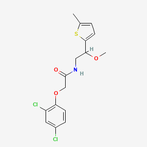 2-(2,4-dichlorophenoxy)-N-(2-methoxy-2-(5-methylthiophen-2-yl)ethyl)acetamide