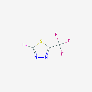 molecular formula C3F3IN2S B2896167 2-Iodo-5-(trifluoromethyl)-1,3,4-thiadiazole CAS No. 1393843-44-1