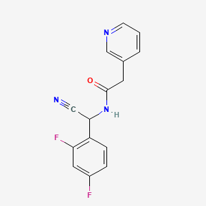 molecular formula C15H11F2N3O B2896168 N-[cyano(2,4-difluorophenyl)methyl]-2-(pyridin-3-yl)acetamide CAS No. 1375167-85-3