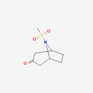 molecular formula C8H13NO3S B2896173 8-甲磺酰基-8-氮杂双环[3.2.1]辛烷-3-酮 CAS No. 1412433-64-7