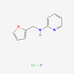 molecular formula C10H11ClN2O B2896186 Furan-2-ylmethyl-pyridin-2-yl-amine hydrochloride CAS No. 46230-01-7; 767355-84-0
