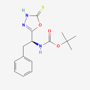 tert-butyl N-[(1S)-2-phenyl-1-(2-sulfanylidene-3H-1,3,4-oxadiazol-5-yl)ethyl]carbamate