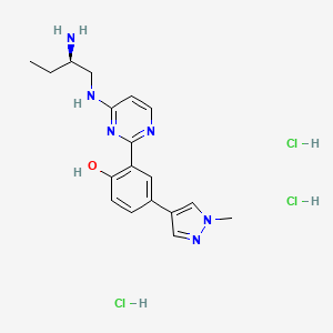 molecular formula C18H25Cl3N6O B2896205 CRT0066101 Hydrochloride CAS No. 1290629-45-6; 1781742-22-0