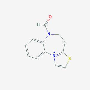 molecular formula C12H11N2OS+ B289621 4,5-二氢噻唑并[2,3-d][1,5]苯并二氮杂卓-11-鎓-6-甲醛 