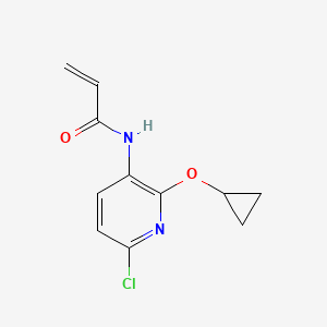 molecular formula C11H11ClN2O2 B2896214 N-(6-Chloro-2-cyclopropyloxypyridin-3-yl)prop-2-enamide CAS No. 2305516-53-2