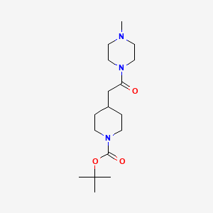 molecular formula C17H31N3O3 B2896215 Tert-butyl 4-[2-(4-methylpiperazin-1-yl)-2-oxoethyl]piperidine-1-carboxylate CAS No. 1197488-32-6