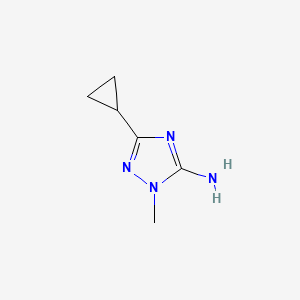 molecular formula C6H10N4 B2896221 3-环丙基-1-甲基-1H-1,2,4-三唑-5-胺 CAS No. 1343327-77-4