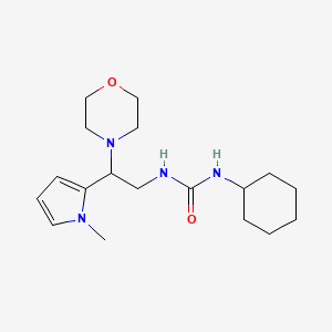 1-cyclohexyl-3-(2-(1-methyl-1H-pyrrol-2-yl)-2-morpholinoethyl)urea
