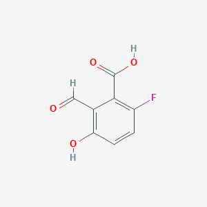 molecular formula C8H5FO4 B2896230 6-氟-2-甲酰-3-羟基苯甲酸 CAS No. 2138193-88-9
