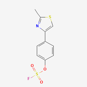 molecular formula C10H8FNO3S2 B2896233 4-(4-Fluorosulfonyloxyphenyl)-2-methyl-1,3-thiazole CAS No. 2411289-05-7