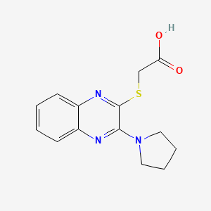 2-{[3-(Pyrrolidin-1-yl)quinoxalin-2-yl]sulfanyl}acetic acid