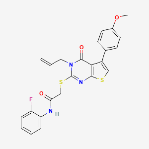 N-(2-fluorophenyl)-2-[5-(4-methoxyphenyl)-4-oxo-3-prop-2-enylthieno[2,3-d]pyrimidin-2-yl]sulfanylacetamide