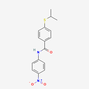 molecular formula C16H16N2O3S B2896251 4-(isopropylthio)-N-(4-nitrophenyl)benzamide CAS No. 941884-97-5