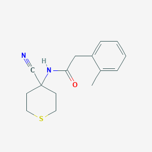 molecular formula C15H18N2OS B2896252 N-(4-Cyanothian-4-yl)-2-(2-methylphenyl)acetamide CAS No. 1465380-88-4