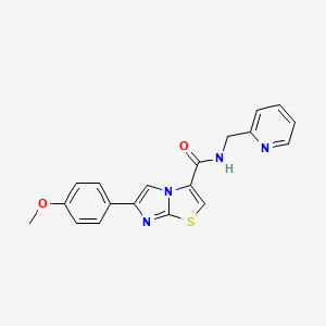 6-(4-methoxyphenyl)-N-(pyridin-2-ylmethyl)imidazo[2,1-b]thiazole-3-carboxamide