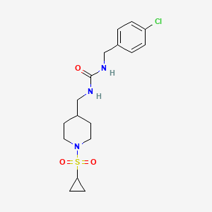 1-(4-Chlorobenzyl)-3-((1-(cyclopropylsulfonyl)piperidin-4-yl)methyl)urea