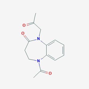 5-acetyl-1-(2-oxopropyl)-1,3,4,5-tetrahydro-2H-1,5-benzodiazepin-2-one