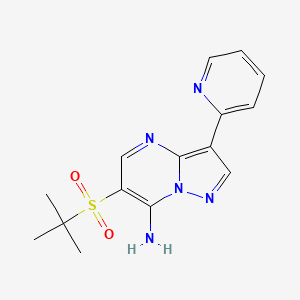 6-(Tert-butylsulfonyl)-3-(2-pyridinyl)pyrazolo[1,5-a]pyrimidin-7-ylamine
