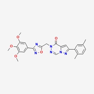 8-(2,5-Dimethylphenyl)-1-((3-(3,4,5-trimethoxyphenyl)-1,2,4-oxadiazol-5-yl)methyl)pyrazolo[1,5-d][1,2,4]triazinone