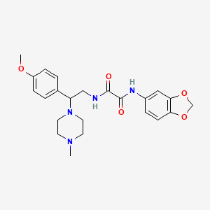 N-(2H-1,3-benzodioxol-5-yl)-N'-[2-(4-methoxyphenyl)-2-(4-methylpiperazin-1-yl)ethyl]ethanediamide