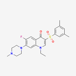 3-(3,5-dimethylbenzenesulfonyl)-1-ethyl-6-fluoro-7-(4-methylpiperazin-1-yl)-1,4-dihydroquinolin-4-one