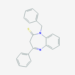 molecular formula C22H18N2S B289631 1-benzyl-4-phenyl-3H-1,5-benzodiazepine-2-thione 