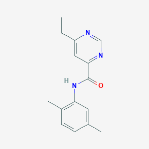 molecular formula C15H17N3O B2896310 N-(2,5-Dimethylphenyl)-6-ethylpyrimidine-4-carboxamide CAS No. 2415532-93-1