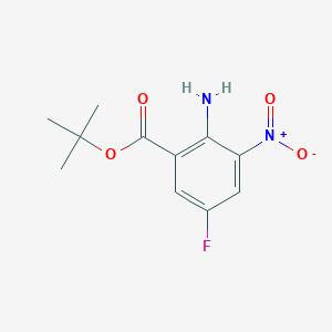 molecular formula C11H13FN2O4 B2896313 Tert-butyl 2-amino-5-fluoro-3-nitrobenzoate CAS No. 2248323-01-3