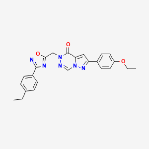 N-(4-chloro-3-fluorophenyl)-2-(6,7-dimethyl-10-oxo-3,4,5,10-tetrahydrobenzo[b]-1,6-naphthyridin-2(1H)-yl)acetamide