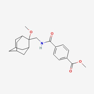 molecular formula C21H27NO4 B2896324 methyl 4-((((1R,3S,5r,7r)-2-methoxyadamantan-2-yl)methyl)carbamoyl)benzoate CAS No. 1797901-02-0