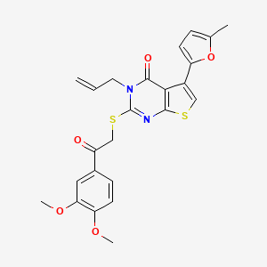 3-allyl-2-((2-(3,4-dimethoxyphenyl)-2-oxoethyl)thio)-5-(5-methylfuran-2-yl)thieno[2,3-d]pyrimidin-4(3H)-one