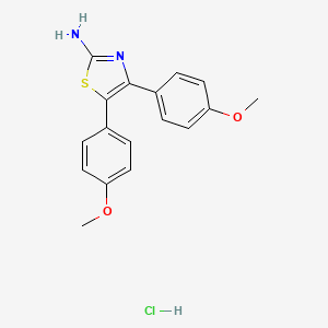 molecular formula C17H17ClN2O2S B2896350 2-Amino-4,5-bis(4-methoxyphenyl)thiazole hydrochloride CAS No. 130717-62-3
