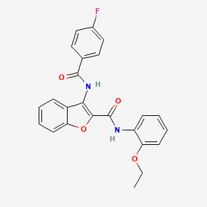N-(2-ethoxyphenyl)-3-(4-fluorobenzamido)benzofuran-2-carboxamide