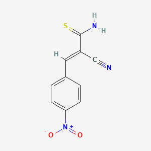 molecular formula C10H7N3O2S B2896356 2-Propenethioamide, 2-cyano-3-(4-nitrophenyl)-, (E)- CAS No. 68029-55-0