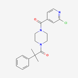 1-[4-(2-Chloropyridine-4-carbonyl)piperazin-1-yl]-2-methyl-2-phenylpropan-1-one