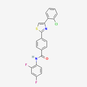 4-[4-(2-chlorophenyl)-1,3-thiazol-2-yl]-N-(2,4-difluorophenyl)benzamide